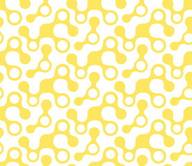 Repetitive Decorative Graphic Round Background Texture. Repeat Ornate Vector Organic Pattern Pattern. Continuous White Circular 