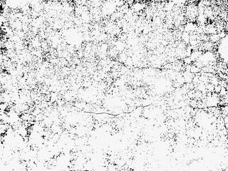 A black and white vector texture of distressed, urban, grungy concrete with aged and weathered damage. Ideal for use as a background texture or for applying grunge effects to your images.