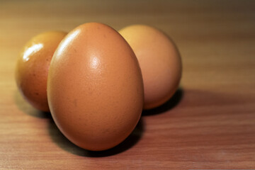 easter egg on a wooden table