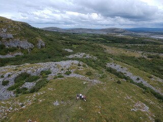 Vue a&eacute;rienne du Burren, Irelande