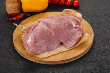 Raw pork meat