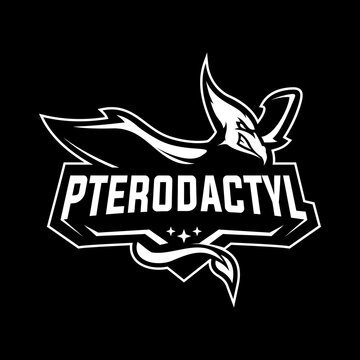 pterodactyl vector black and white