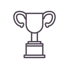 Isolated trophy line style icon vector design