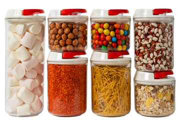 sealed food jar on a white background