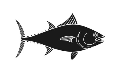 Tuna logo. Isolated tuna on white background