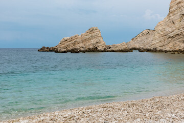 Jagged coast of the island of Kefalonia