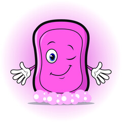 Cute vector soap icon mascot