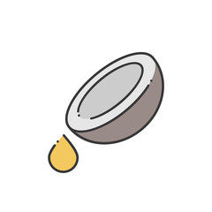 Creative design of coconut oil illustration