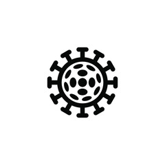 Corona virus (covid 19) germs icon black sketch