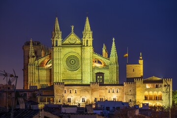 Fototapeta na wymiar catedral de Santa Maria, Palma, Mallorca, balearic islands, Spain