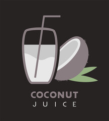 Design of coconut juice symbol