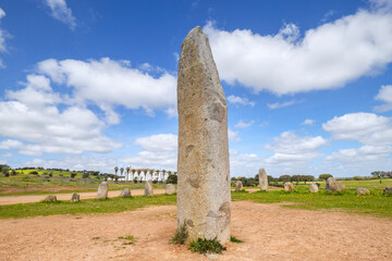 conjunto de menhires, Crómlech de Xerez, Monsaraz,  Alentejo, Portugal
