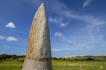 menhir de Bulhoa ,  proximo a Monsaraz, Telheiro, Alentejo, , Portugal