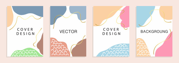 Fototapeta premium Social media banners with geometric artistic abstract, Vector illustration.