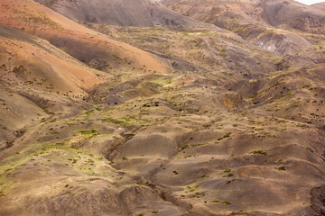 Rugged Himalayan terrain in the mountains on the Spiti Valley