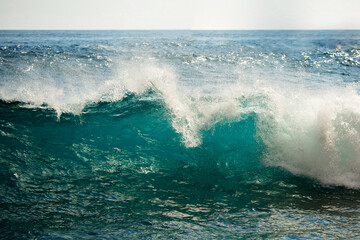 Big blue stormy ocean wave