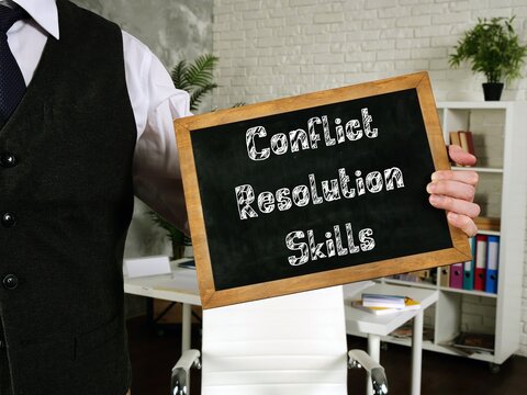 Conflict Resolution Skills Inscription On The Page.