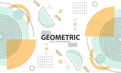 Minimal geometric background. Dynamic shapes composition.