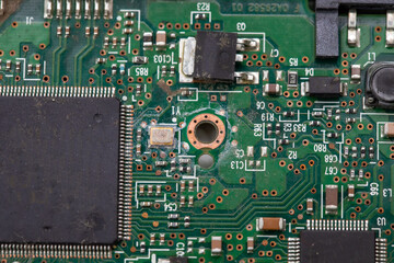 Broken printed circuit board for electronic components