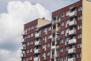 Wroclaw, Poland, June 12, 2020, street level view at blocks of flats near Bałtycka street in...