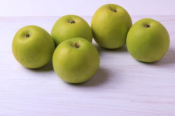 fresh green apples
