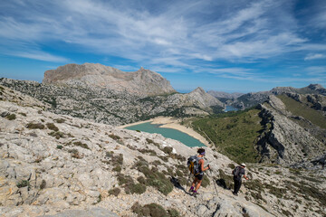 Fototapeta premium embalse de Cúber desde la sierra de Rateta, Paraje natural de la Serra de Tramuntana, Mallorca, balearic islands, Spain