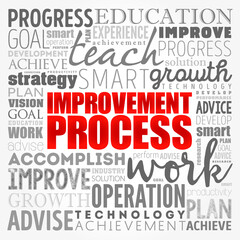 Fototapeta premium Improvement Process word cloud, business concept background