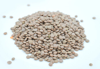 buckwheat on white background
