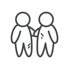 Avatars persons friends line style icon vector design