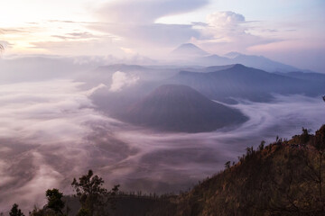 Semeru peak at the sunrise, Java, Indonesia