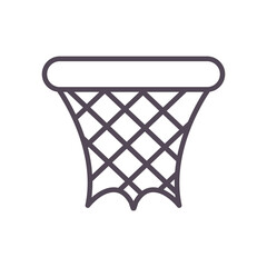 Fototapeta na wymiar Basket of basketball line style icon vector design