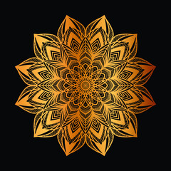 golden luxury background mandala Design vector
