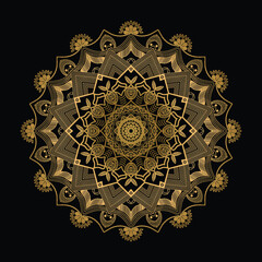 golden luxury background mandala Design vector