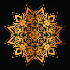 golden luxury background mandala Design vector
