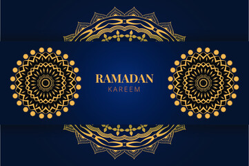 ramadan golden luxury background mandala Design vector