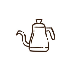 Coffee jar, cafeteria and coffee shop doodle icon. Hand drawn illustration.