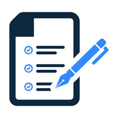Fototapeta premium Business contract document icon