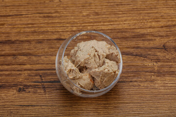 Herring butter spread in the bowl