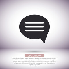 Chat sms  vector icon , lorem ipsum Flat design