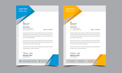 Letterhead Colorful Template