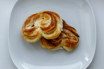 homemade cakes on a white plate