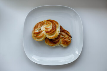 homemade cakes on a white plate