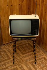 Retro soviet portable analog TV set