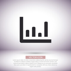 Chart vector icon , lorem ipsum Flat design