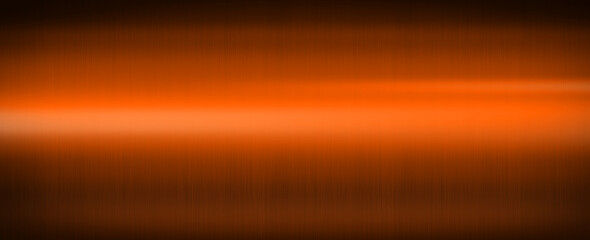 Orange shiny brushed metal. Banner background texture