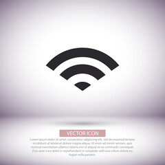 Wi-Fi vector icon , lorem ipsum Flat design