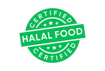 Halal Food Stamp icon design	