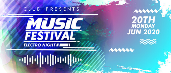 Music party brochure,Electronic Music Covers for Summer Fest or Club Party Flyer.
Colorful Waves Gradient Background. Template for DJ Poster, Web Banner, Pop-Up.Jazz festival - 357261900