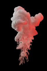 Red smoke cloud