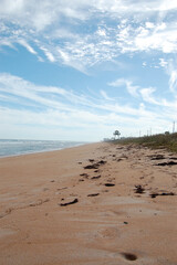 footprints on the sand